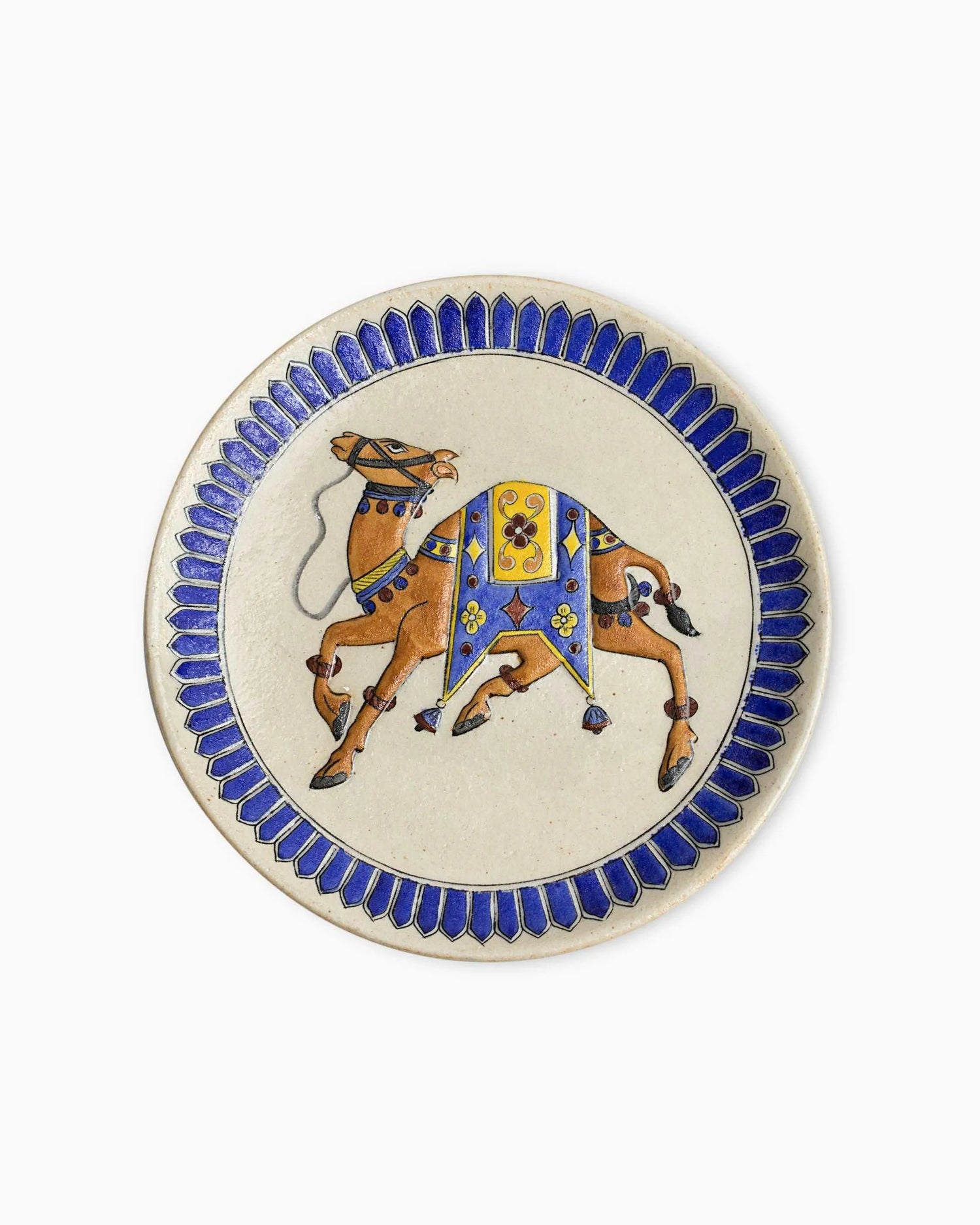 Ceramic Camel Embossed Wall Décor Plate