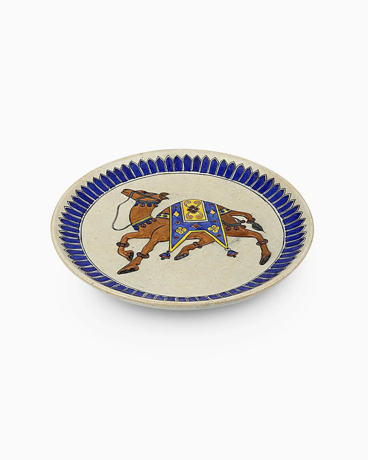 Ceramic Camel Embossed Wall Décor Plate