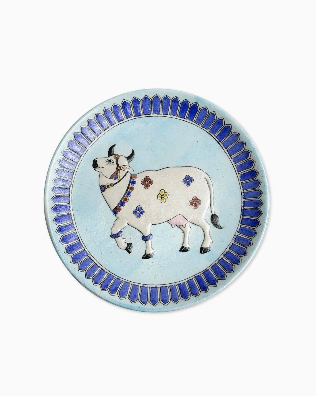 Ceramic Cow Embossed Wall Décor Plate | Singhvis