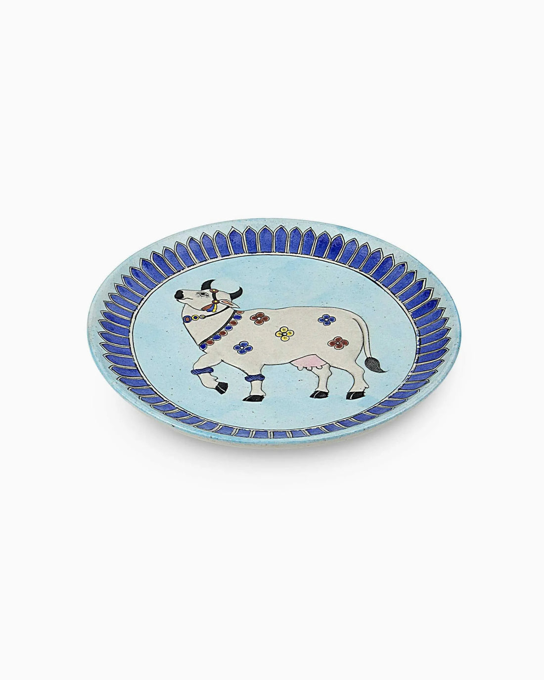 Ceramic Cow Embossed Wall Décor Plate | Singhvis