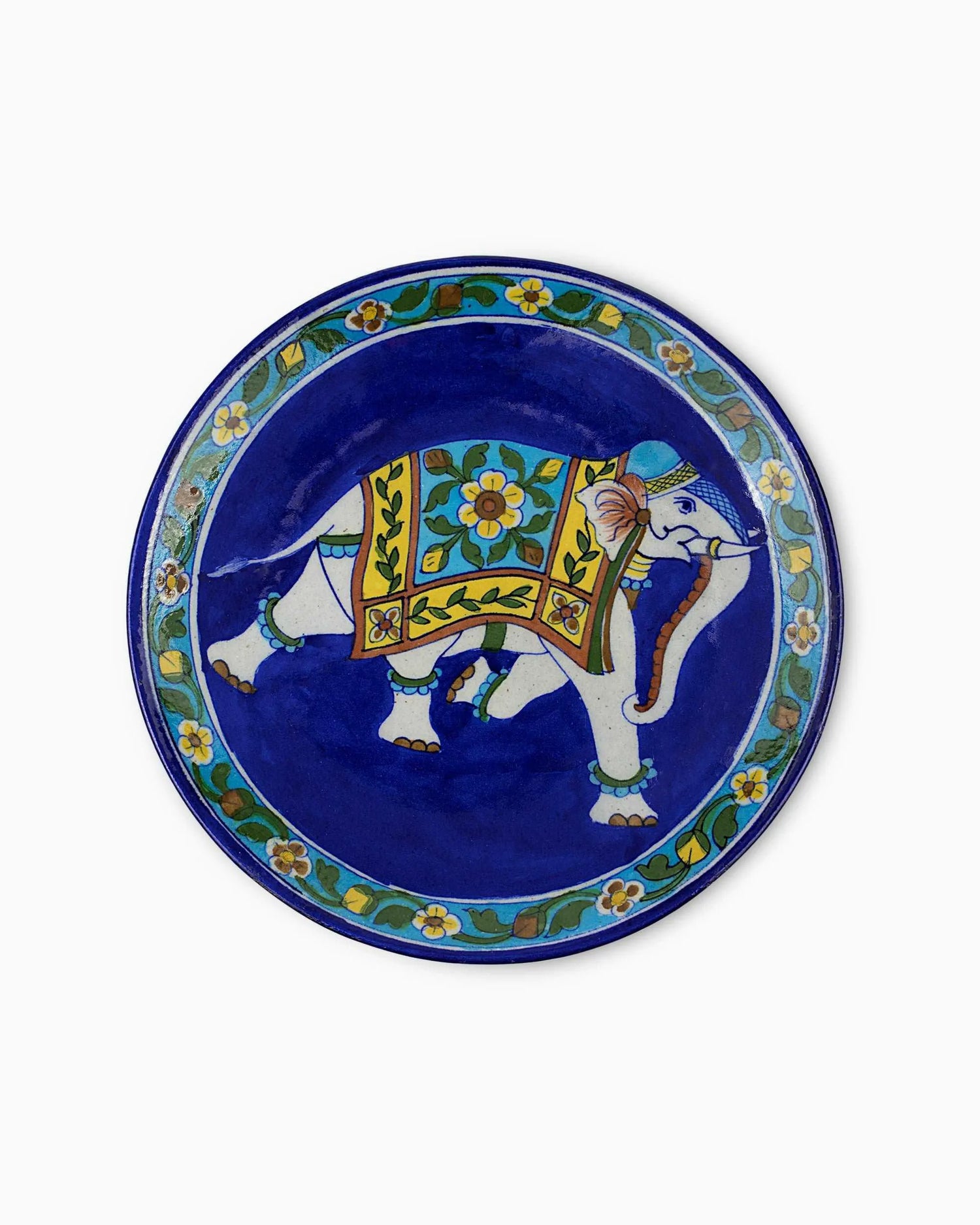 Ceramic Elephant Wall Décor Plate