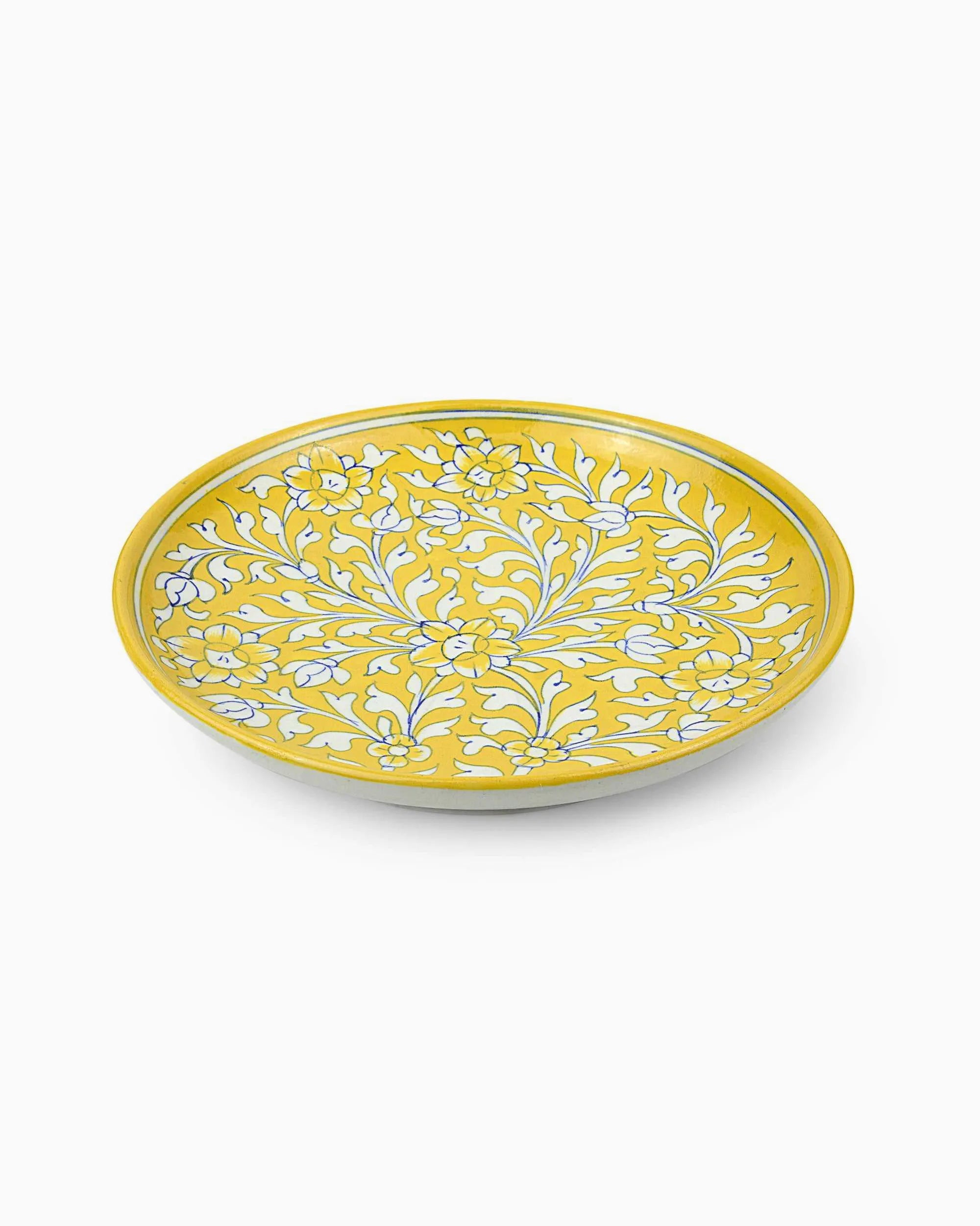 Ceramic Floral Wall Décor Plate