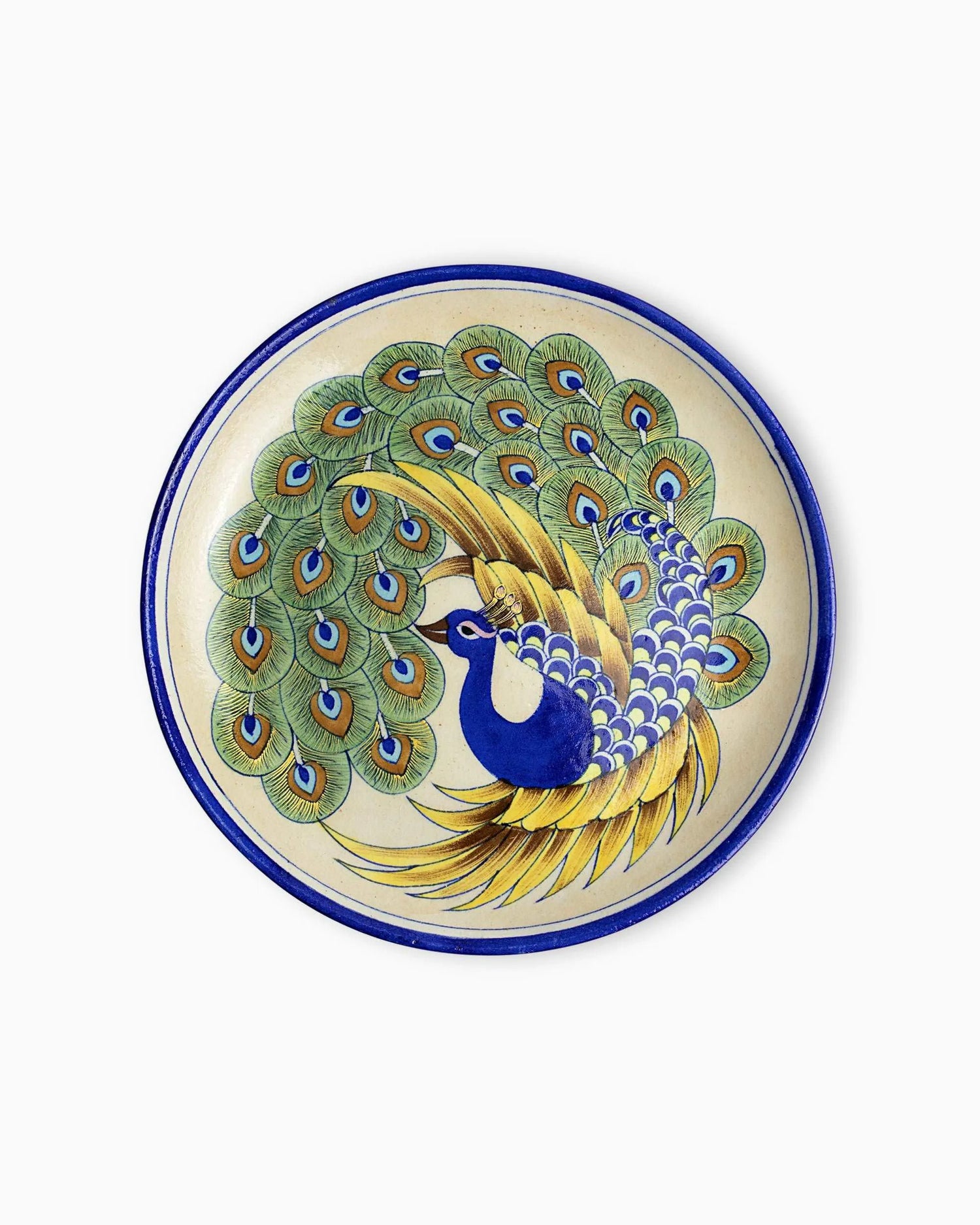 Ceramic Peacock Wall Décor Plate