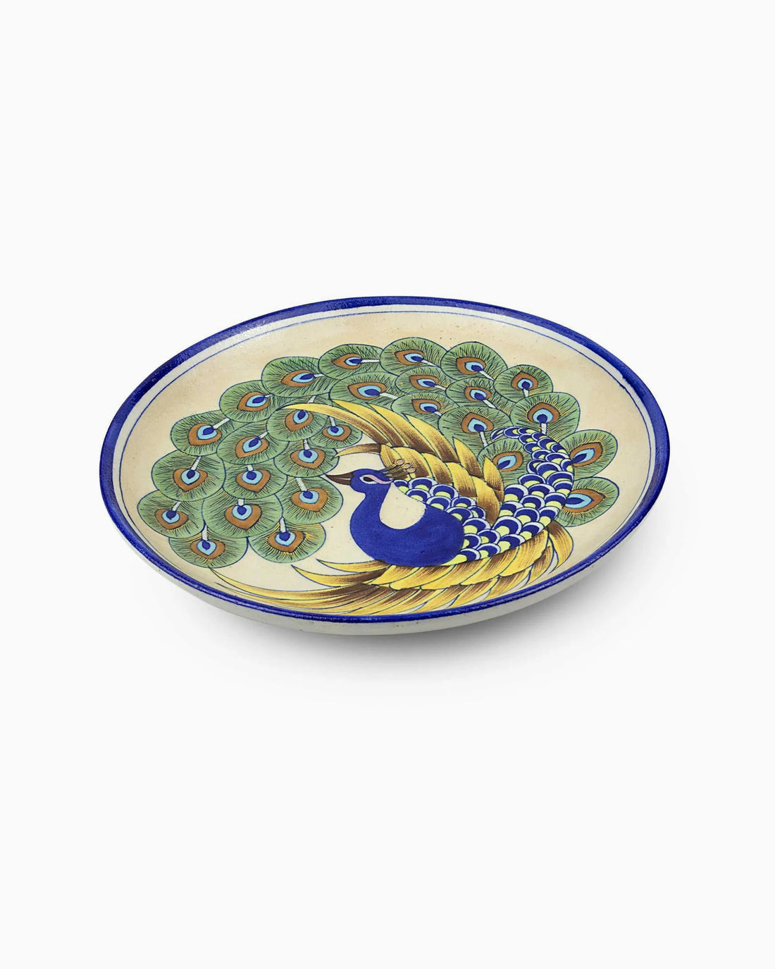 Ceramic Peacock Wall Décor Plate