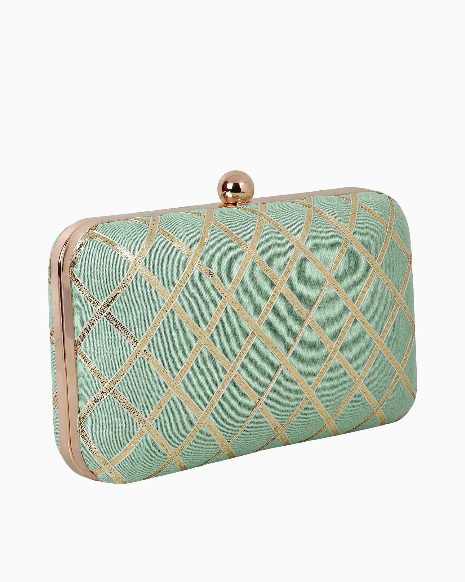 Criss Cross Clutch - Green