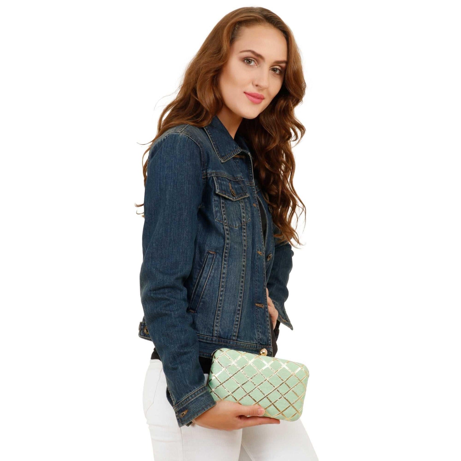 Criss Cross Clutch - Green