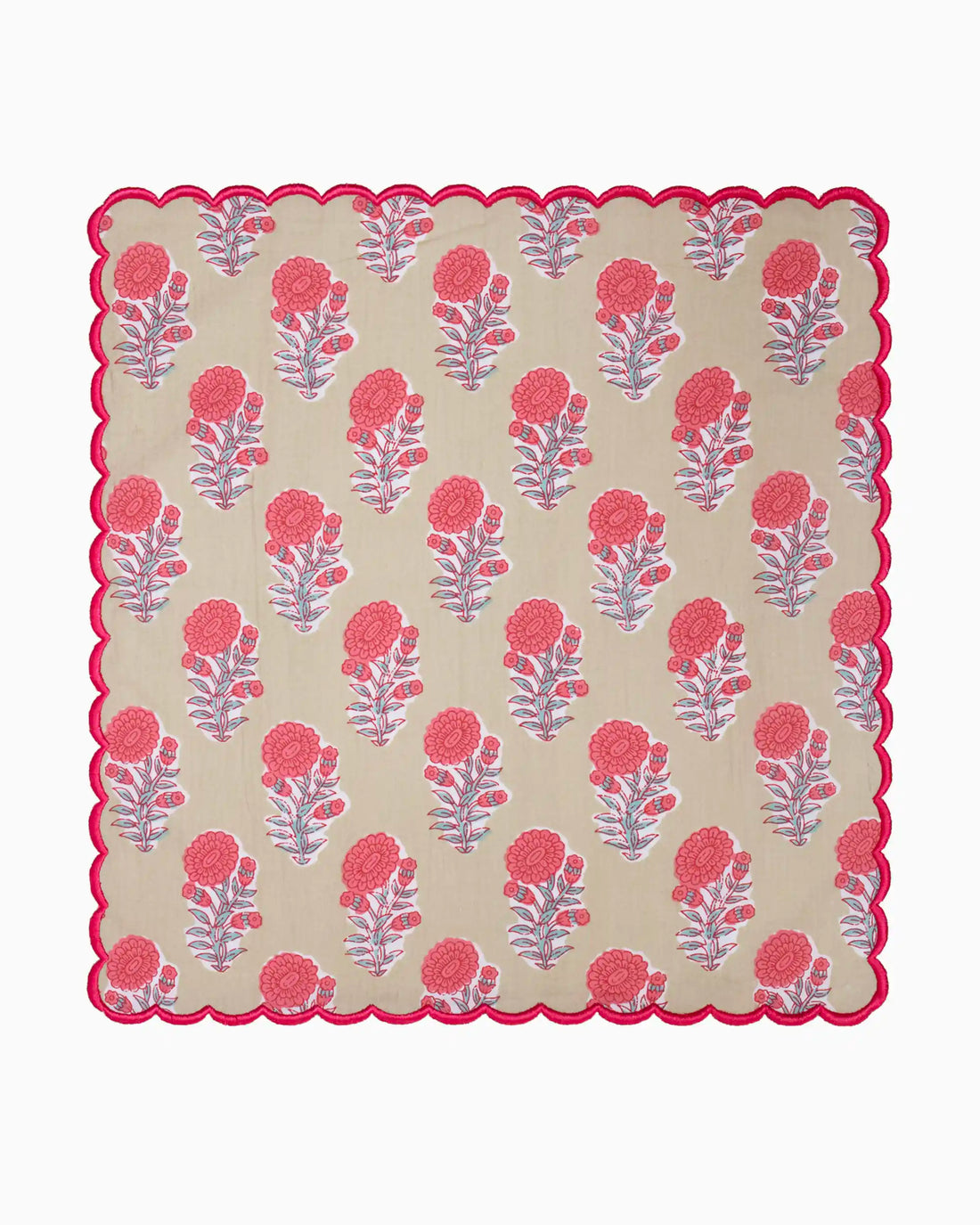 Olive Green Bloom Napkin (Set of 6) | Singhvis