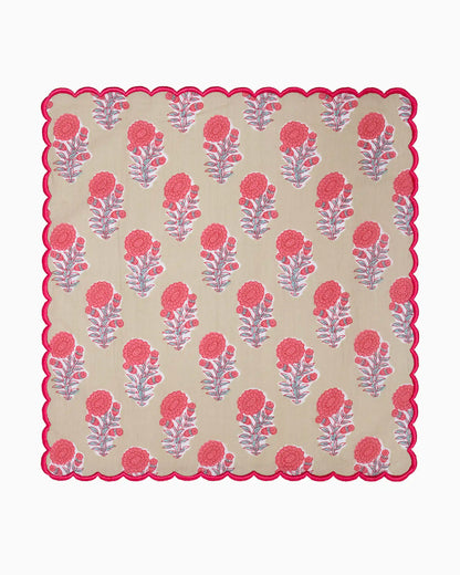 Olive Green Bloom Napkin (Set of 6) | Singhvis