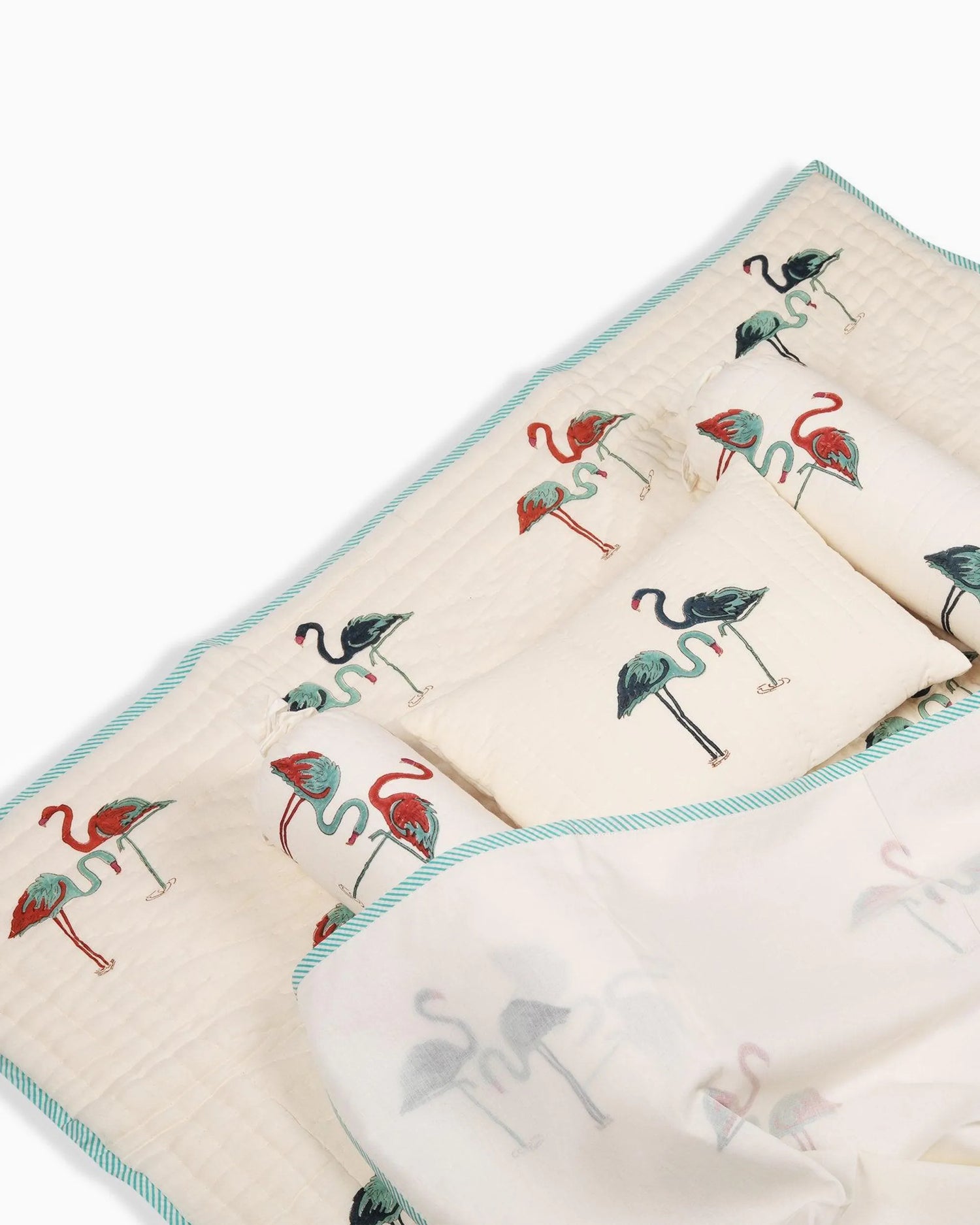 Luxury 5-Piece Flamingo Baby Bedding Set