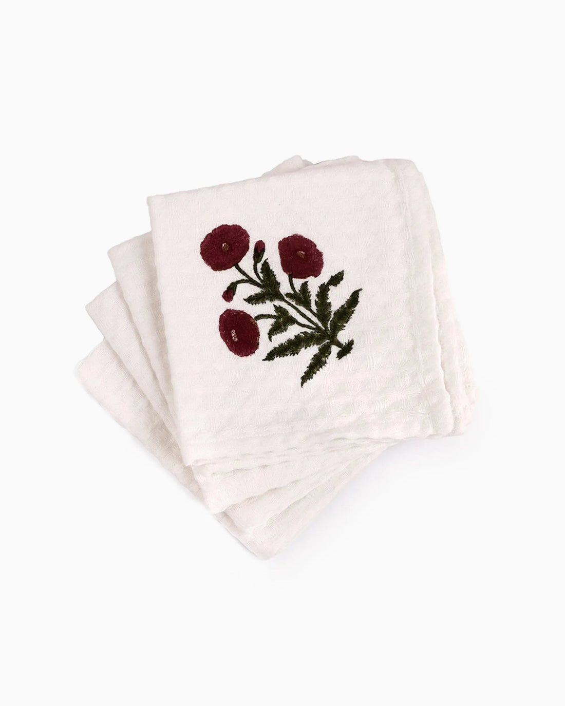 Poppy Face Towel (Set of 4)