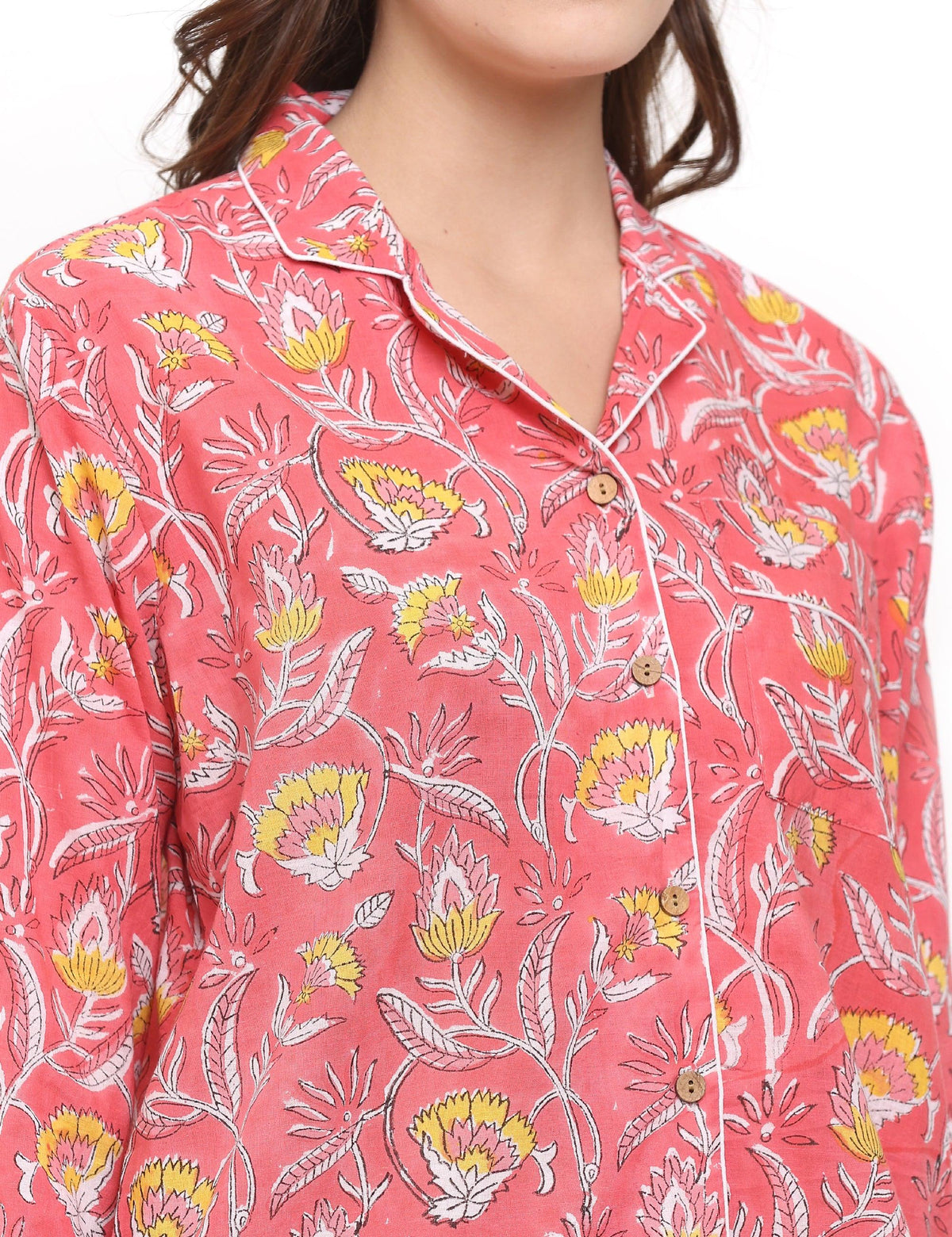 Poppy Pyjamas Women's Soft Cotton Poppy Pink Pajama Set with Shorts | Singhvis