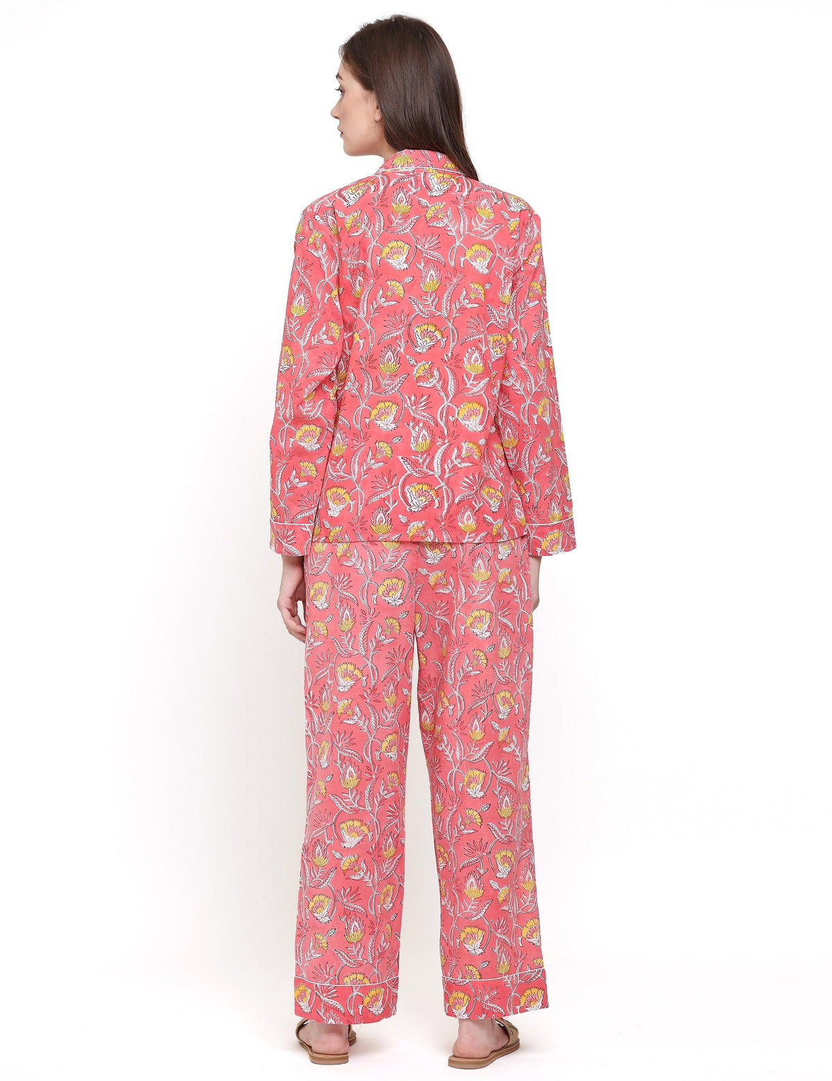 Poppy Pyjamas Women's Soft Cotton Poppy Pink Pajama Set with Shorts | Singhvis