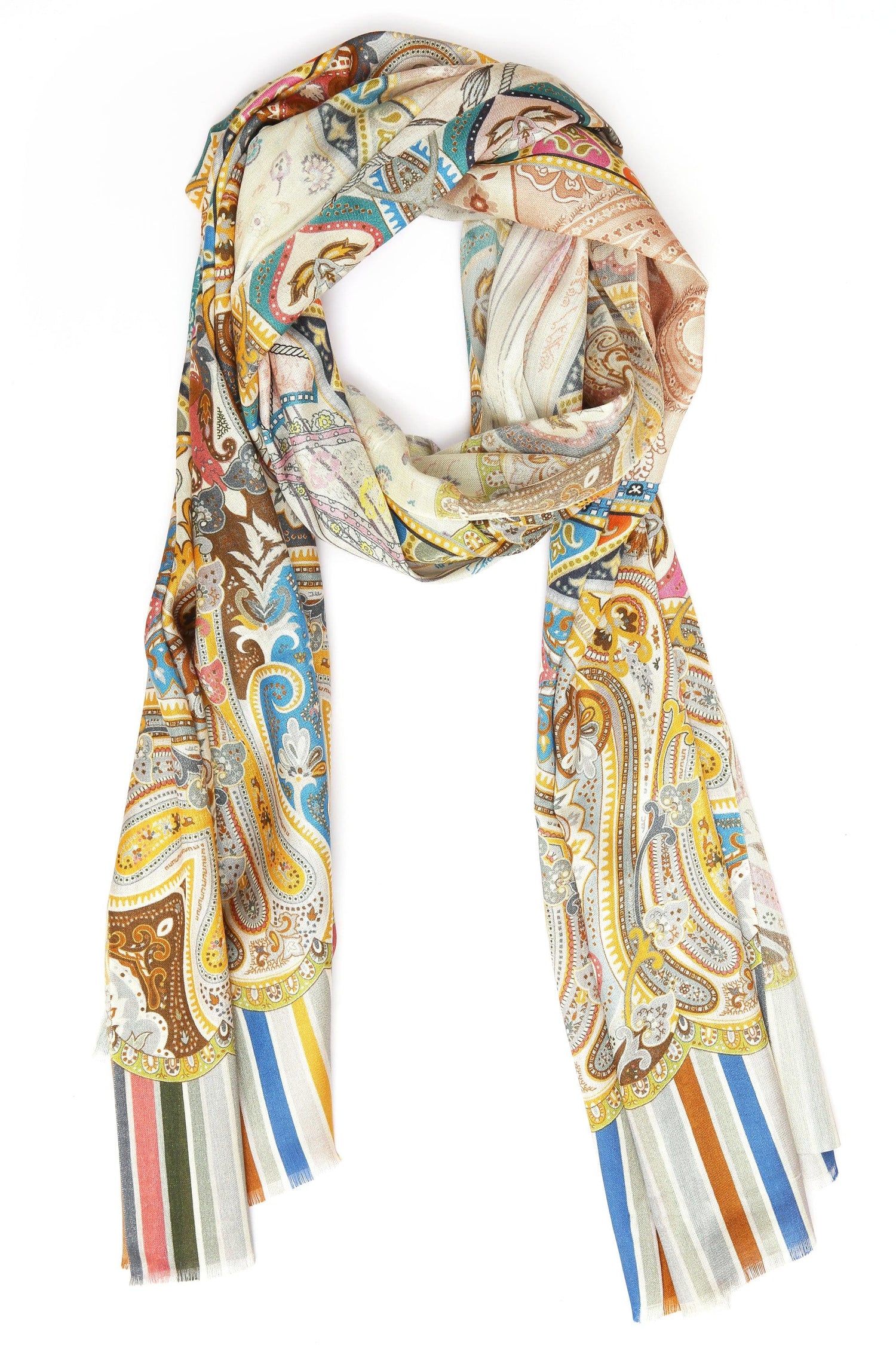 Printed Silk Scarf - SC-SILK-GY02