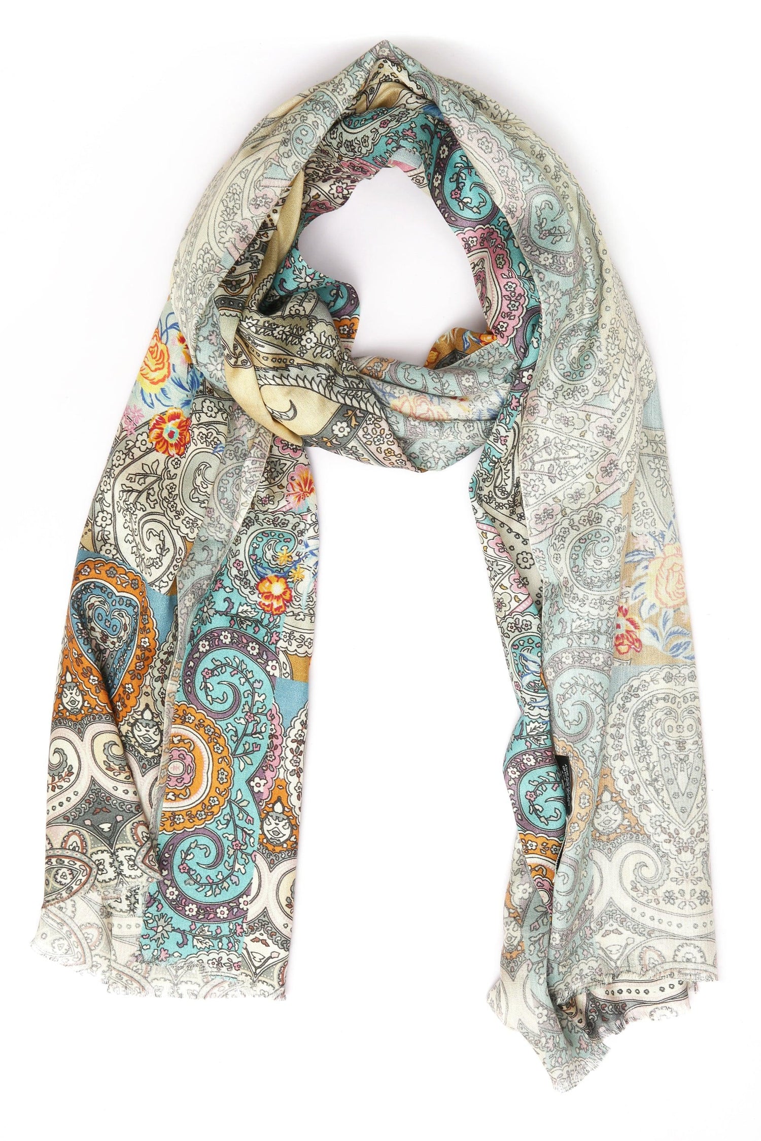 Printed Silk Scarf - SC-SILK-BL06