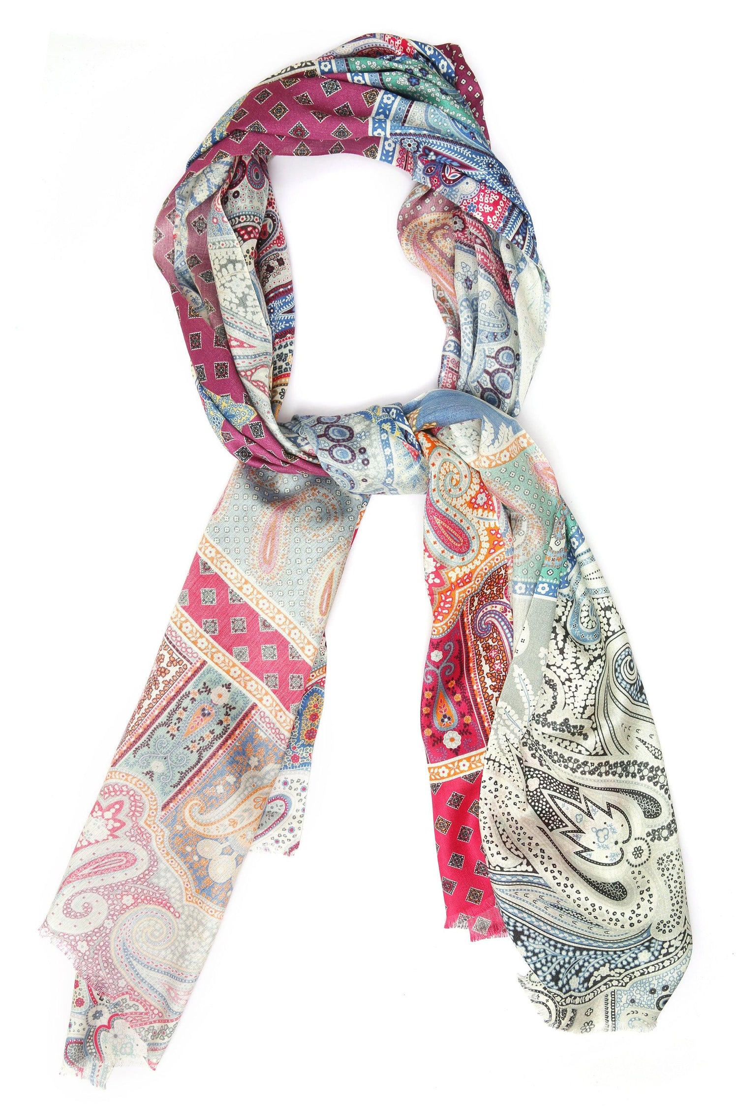 Printed Silk Scarf - SC-SILK-BL04