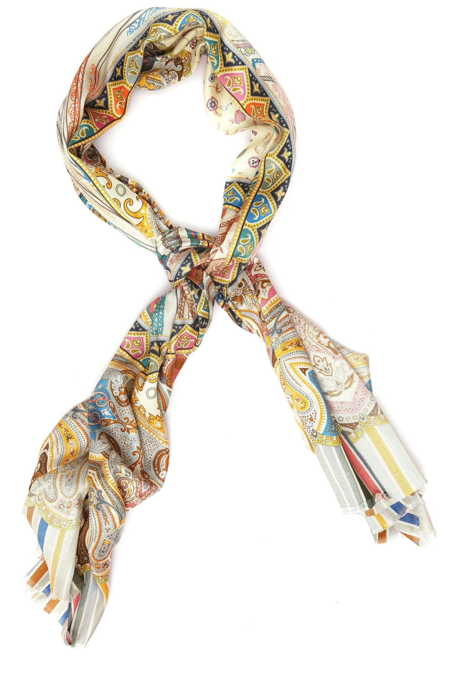 Printed Silk Scarf - SC-SILK-GY02