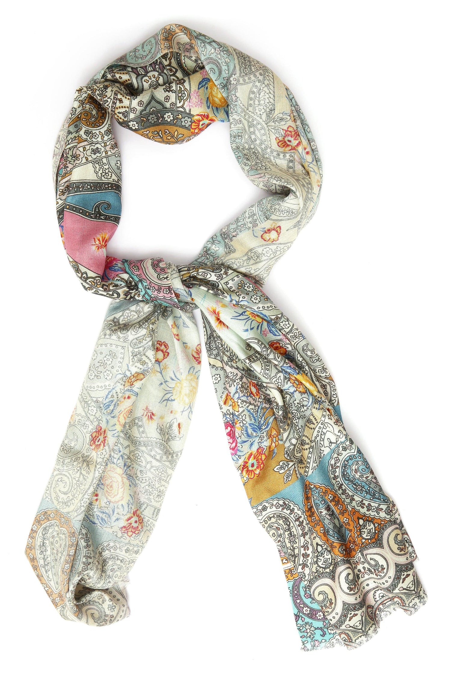 Printed Silk Scarf - SC-SILK-BL06