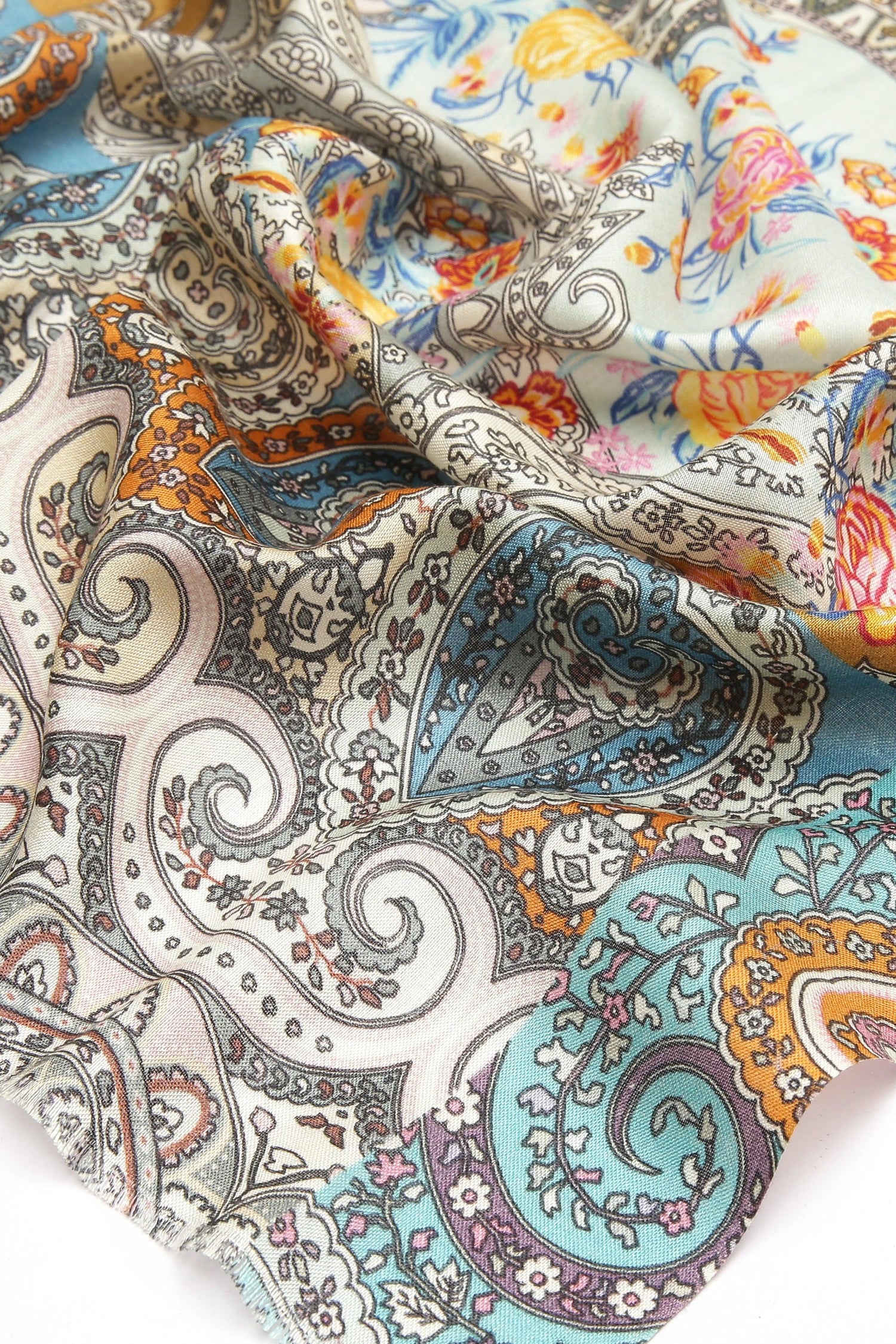 Printed Silk Scarf - SC-SILK-BL06