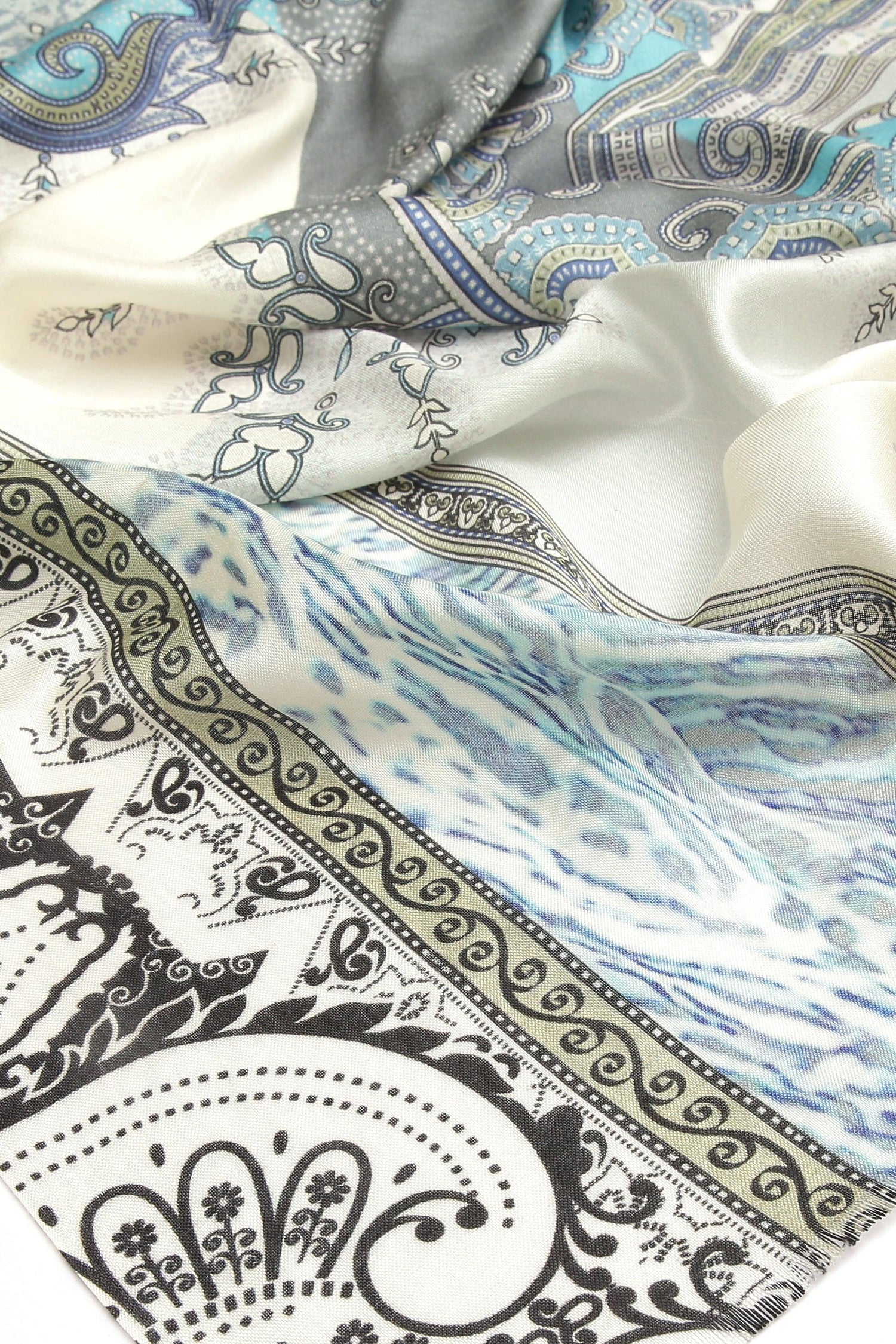 Printed Silk Scarf - SC-SILK-BL03