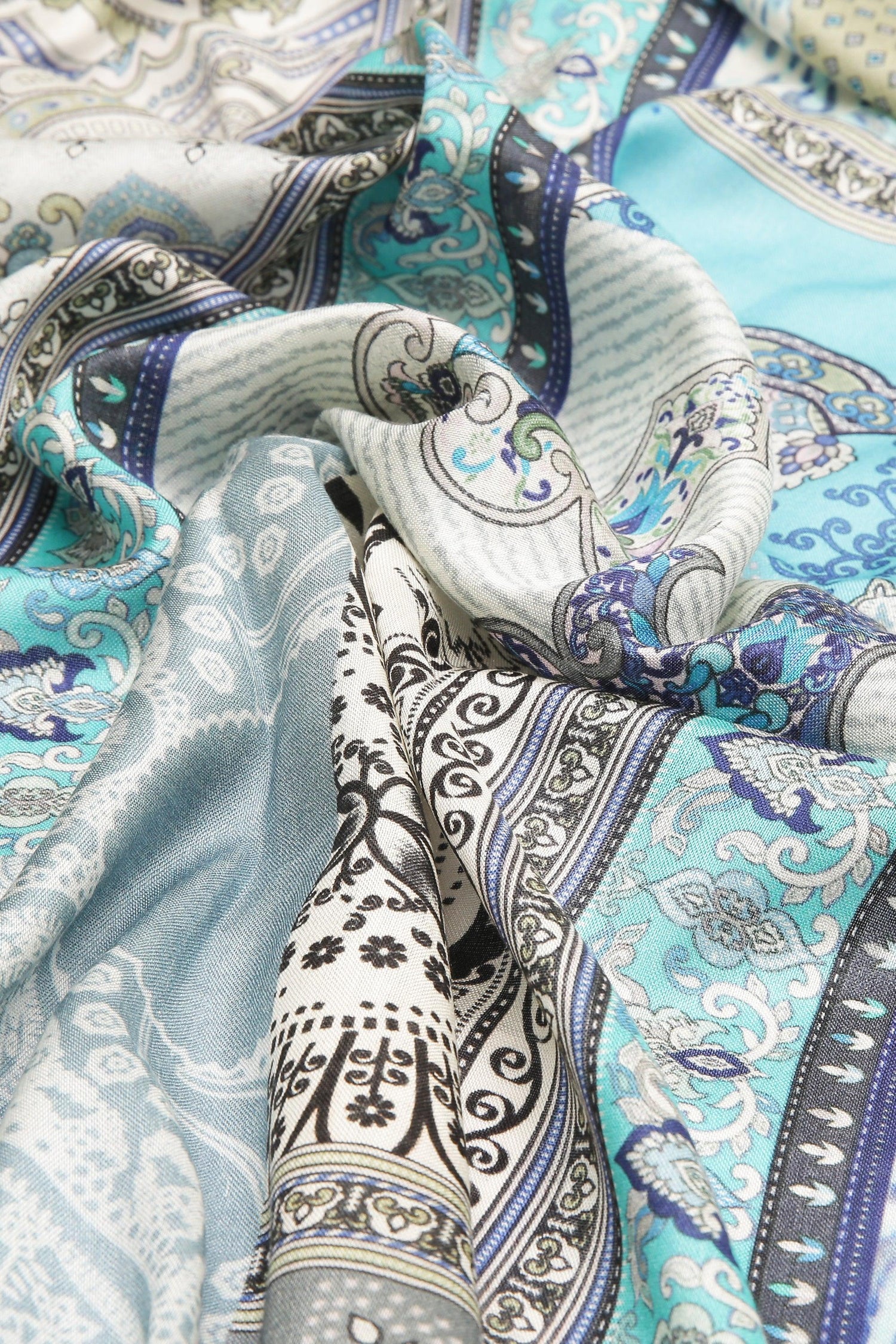 Printed Silk Scarf - SC-SILK-BL03