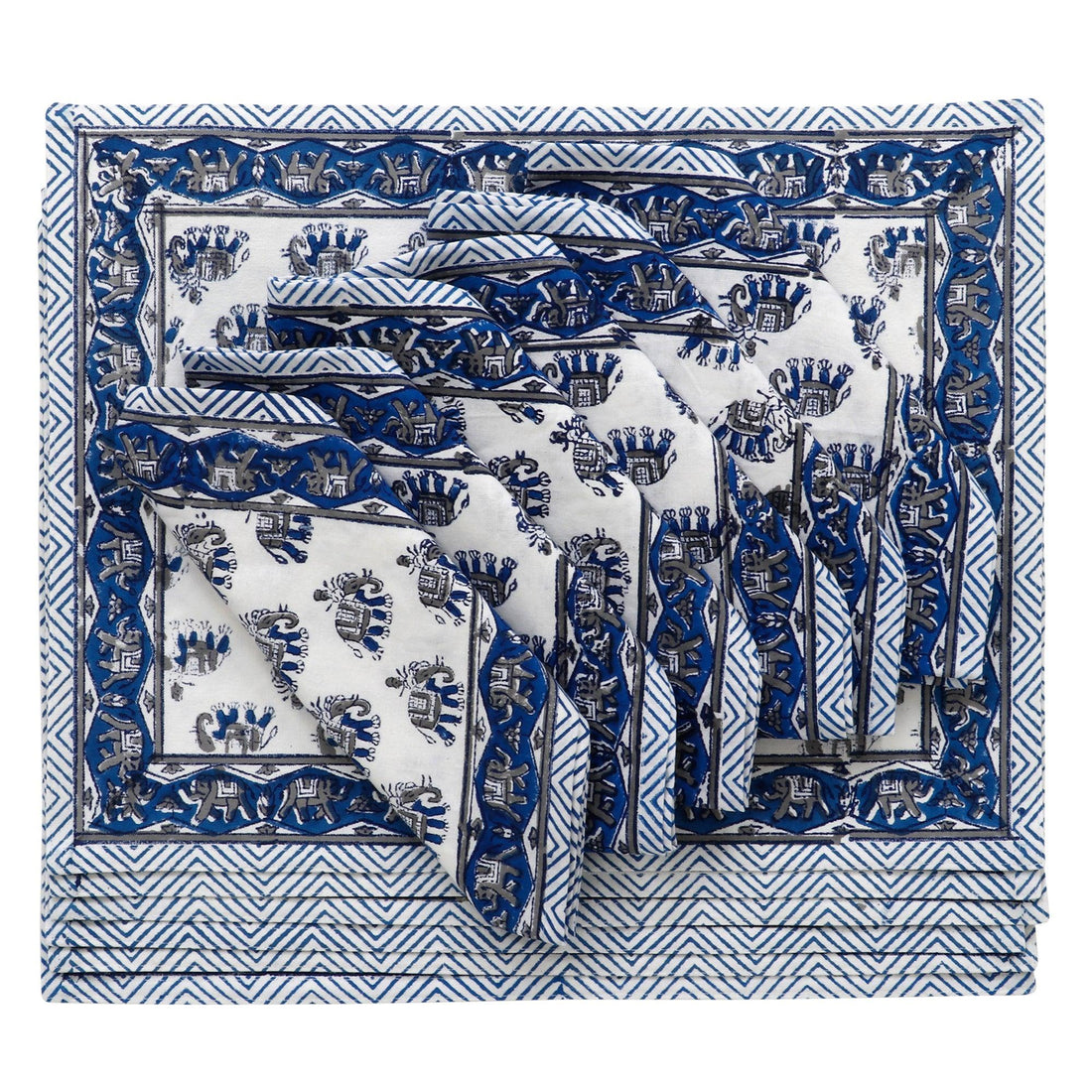 Raj Placemats &amp; Napkins (Set of 12) | Singhvis